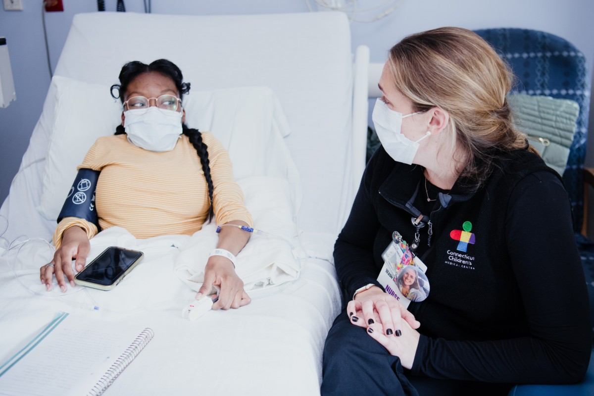 Monique and her nurse, Julia, spend many days together