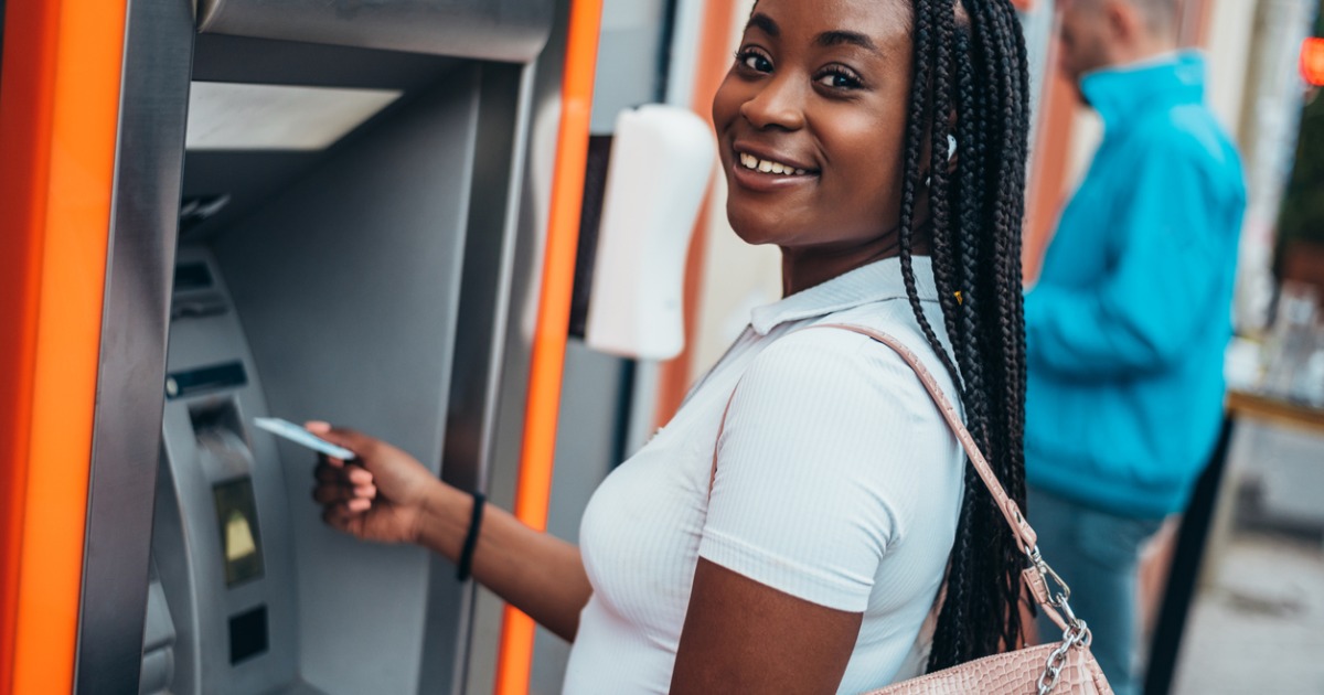 Teen using a credit card