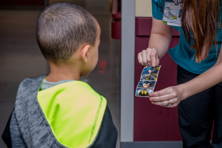 patient receiving sticker