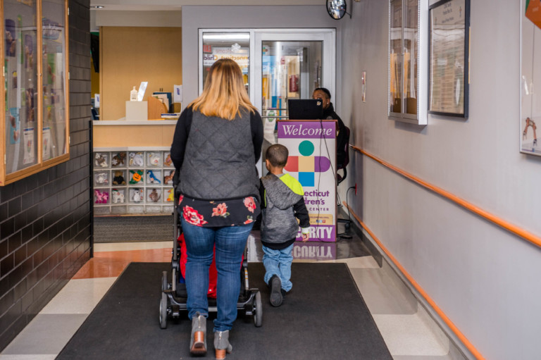 Mom and patient getting ready to go home