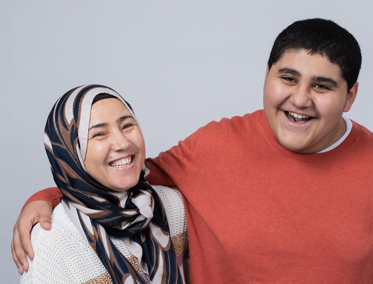 Youssef with his mom