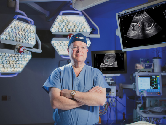 fetal surgeon in OR