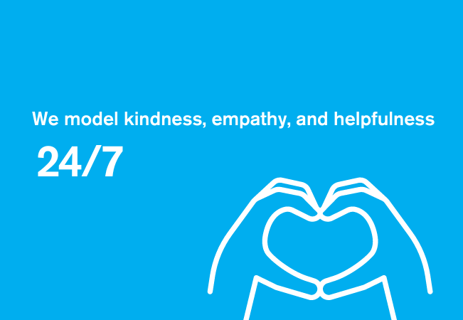 we model kindness, empathy, and helpfulness