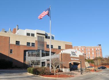 Exterior view of Backus Hospital