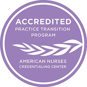 Seal for American Nurses Credentialing Center Accredited Practice Transition Program