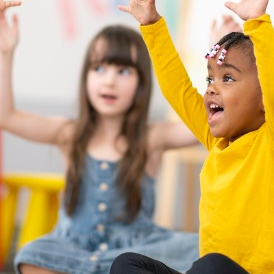 Children laughing